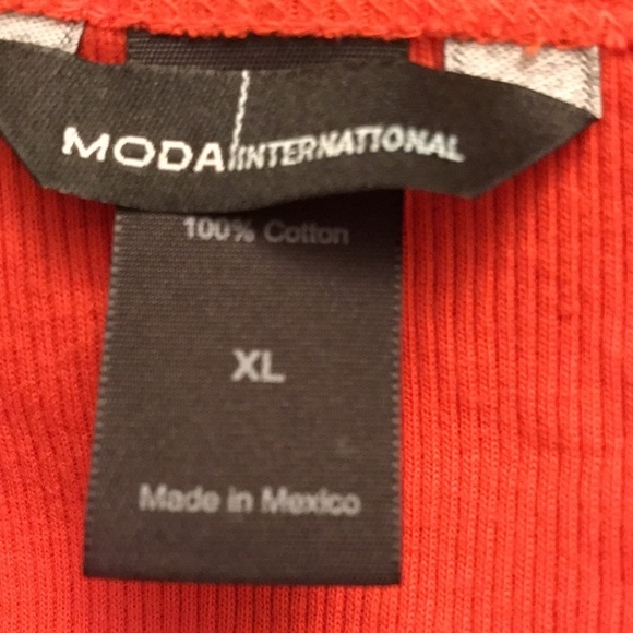 Victoria Sectet by size XL orange ribbed scoop neck tank top rhinestone trim - Picture 5 of 9